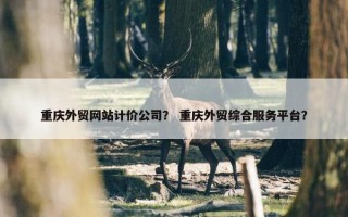 重庆外贸网站计价公司？ 重庆外贸综合服务平台？