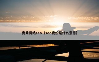竞秀网站seo（seo竞价是什么意思）