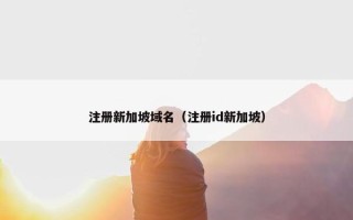 注册新加坡域名（注册id新加坡）