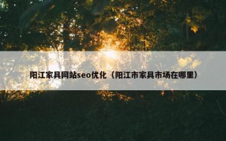 阳江家具网站seo优化（阳江市家具市场在哪里）