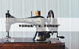 外贸网站推广厂家，外贸网站推广