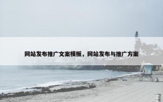 网站发布推广文案模板，网站发布与推广方案