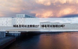 域名否可以注册接口？ 域名可以加端口吗？