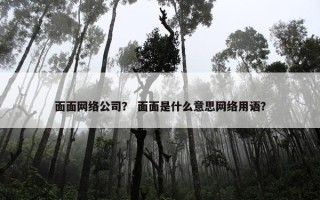 面面网络公司？ 面面是什么意思网络用语？