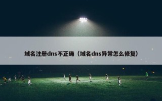 域名注册dns不正确（域名dns异常怎么修复）