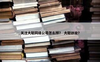 关注大聪网络公司怎么样？ 大聪创业？