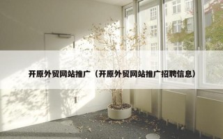 开原外贸网站推广（开原外贸网站推广招聘信息）