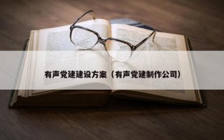 有声党建建设方案（有声党建制作公司）
