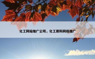 化工网站推广公司，化工原料网络推广
