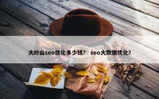 大岭山seo优化多少钱？ seo大数据优化？