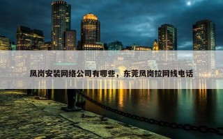 凤岗安装网络公司有哪些，东莞凤岗拉网线电话