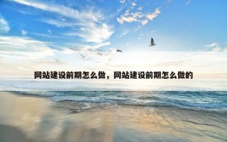 网站建设前期怎么做，网站建设前期怎么做的