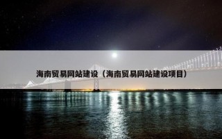 海南贸易网站建设（海南贸易网站建设项目）