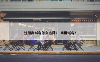 注册商域名怎么选择？ 商用域名？