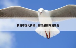 新沂市优化价格，新沂最新规划出台