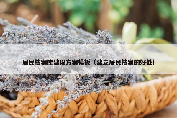居民档案库建设方案模板（建立居民档案的好处）-第1张图片-冷动云