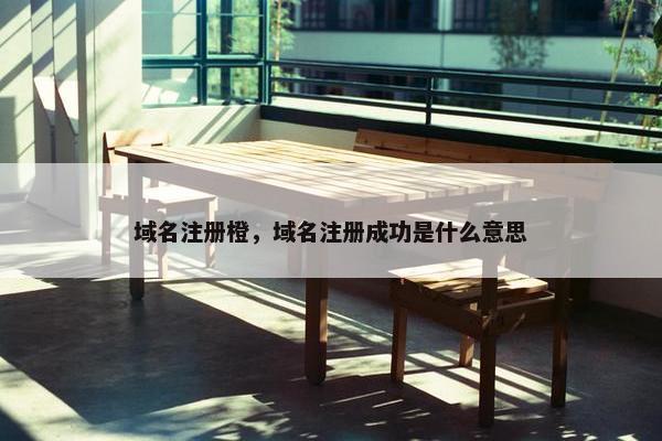 域名注册橙，域名注册成功是什么意思-第1张图片-冷动云