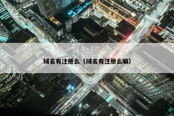 域名有注册么（域名有注册么嘛）-第1张图片-冷动云