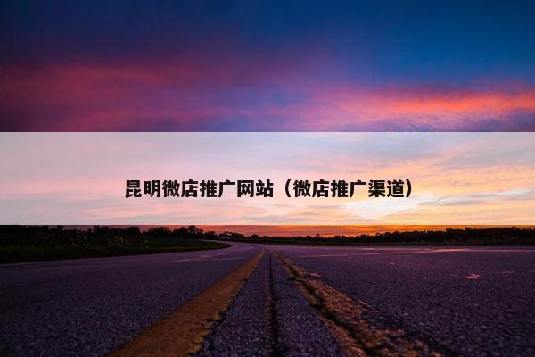 昆明微店推广网站（微店推广渠道）-第1张图片-冷动云