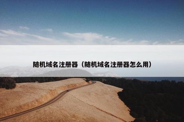 随机域名注册器（随机域名注册器怎么用）-第1张图片-冷动云