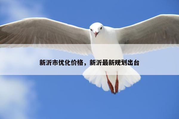新沂市优化价格，新沂最新规划出台-第1张图片-冷动云