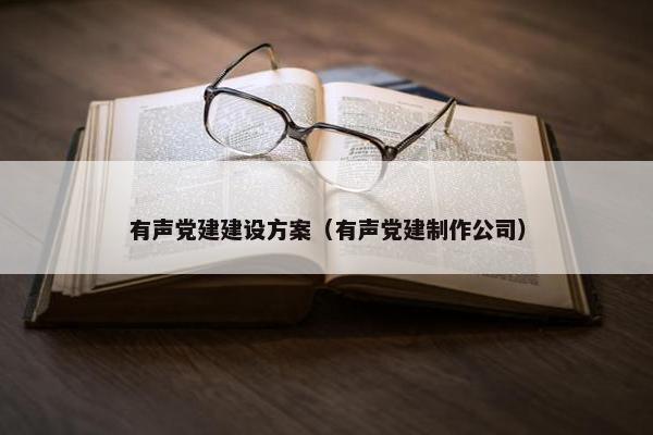 有声党建建设方案（有声党建制作公司）-第1张图片-冷动云
