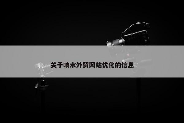 关于响水外贸网站优化的信息-第1张图片-冷动云