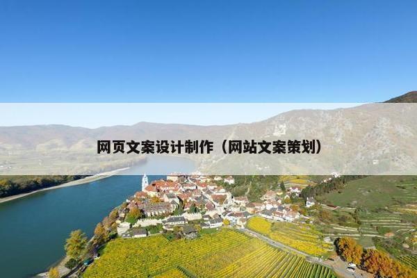 网页文案设计制作（网站文案策划）-第1张图片-冷动云