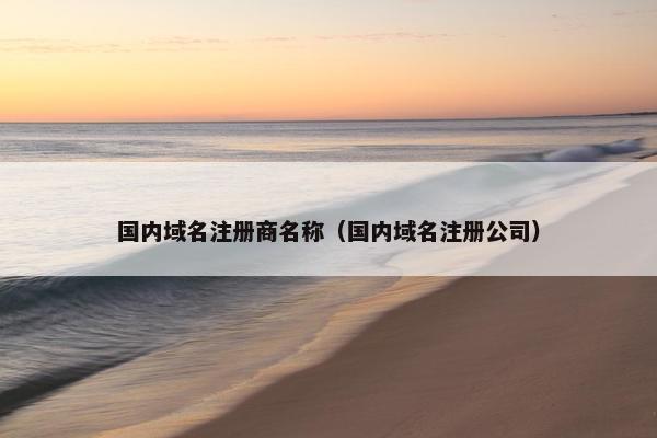 国内域名注册商名称（国内域名注册公司）-第1张图片-冷动云