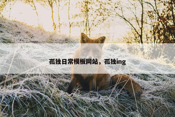 孤独日常模板网站，孤独ing-第1张图片-冷动云