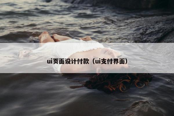 ui页面设计付款（ui支付界面）-第1张图片-冷动云