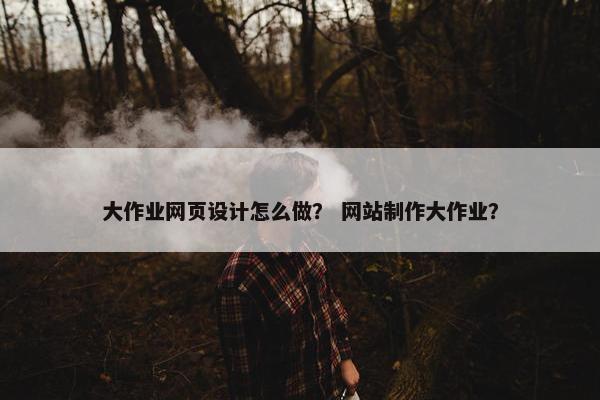 大作业网页设计怎么做？ 网站制作大作业？-第1张图片-冷动云