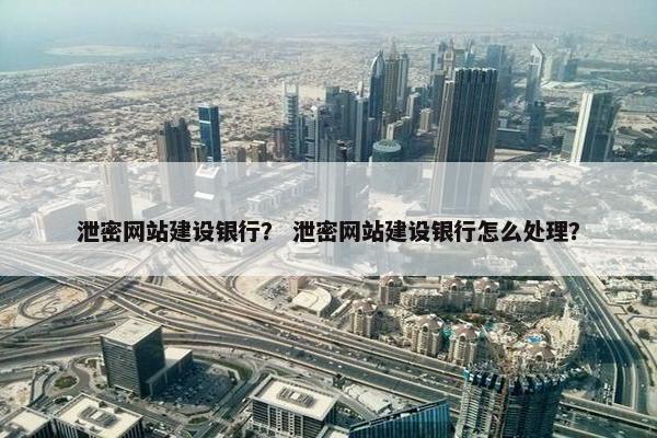 泄密网站建设银行？ 泄密网站建设银行怎么处理？-第1张图片-冷动云