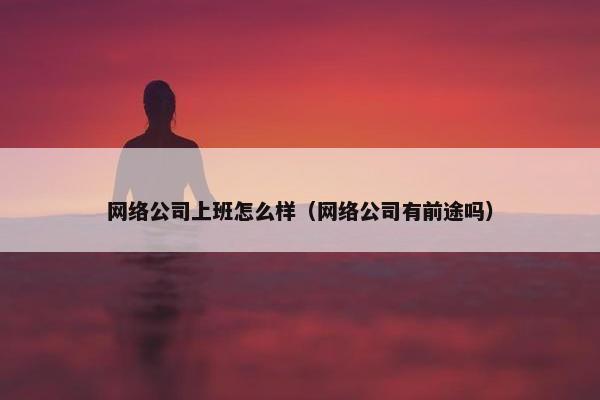 网络公司上班怎么样（网络公司有前途吗）-第1张图片-冷动云