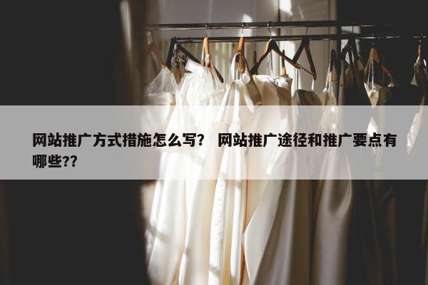 网站推广方式措施怎么写？ 网站推广途径和推广要点有哪些?？-第1张图片-冷动云