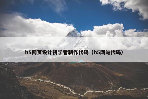 h5网页设计初学者制作代码（h5网站代码）-第1张图片-冷动云
