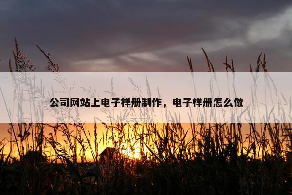 公司网站上电子样册制作，电子样册怎么做-第1张图片-冷动云