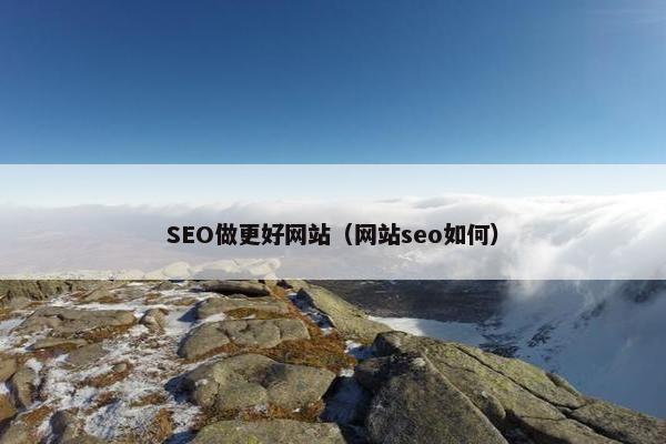 SEO做更好网站（网站seo如何）-第1张图片-冷动云