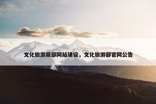 文化旅游局部网站建设，文化旅游部官网公告-第1张图片-冷动云