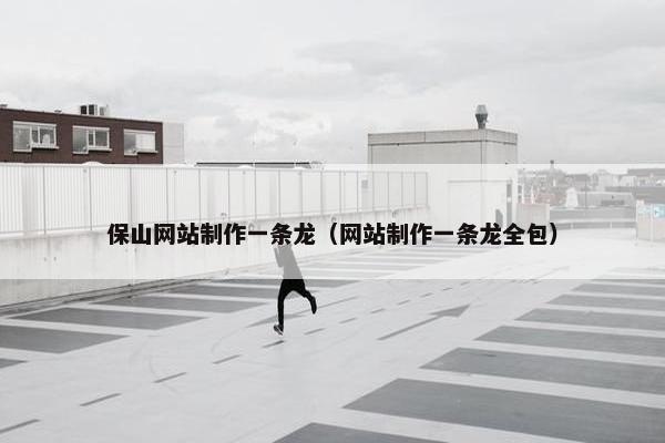 保山网站制作一条龙（网站制作一条龙全包）-第1张图片-冷动云
