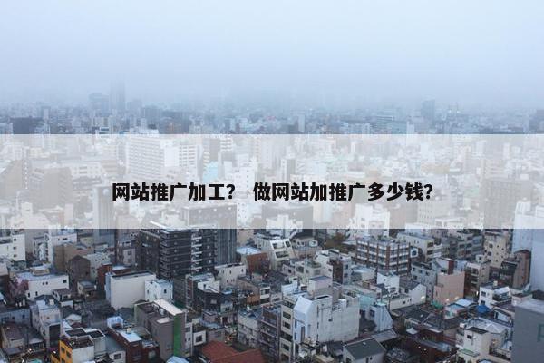 网站推广加工？ 做网站加推广多少钱？-第1张图片-冷动云