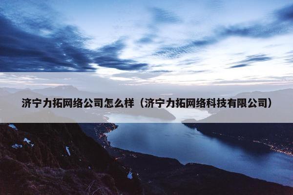 济宁力拓网络公司怎么样（济宁力拓网络科技有限公司）-第1张图片-冷动云
