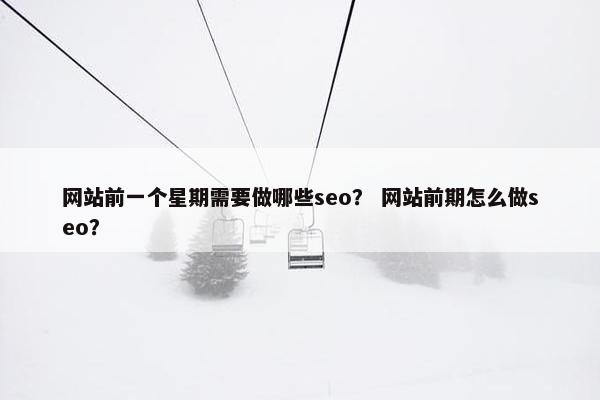 网站前一个星期需要做哪些seo？ 网站前期怎么做seo？-第1张图片-冷动云