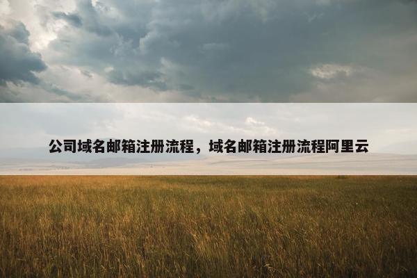 公司域名邮箱注册流程，域名邮箱注册流程阿里云-第1张图片-冷动云