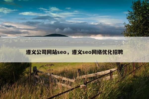 遵义公司网站seo，遵义seo网络优化招聘-第1张图片-冷动云