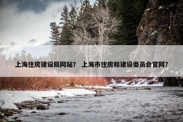 上海住房建设局网站？ 上海市住房和建设委员会官网？-第1张图片-冷动云