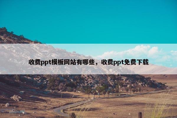 收费ppt模板网站有哪些，收费ppt免费下载-第1张图片-冷动云