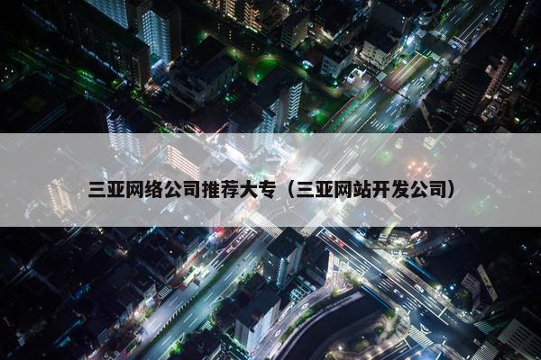 三亚网络公司推荐大专（三亚网站开发公司）-第1张图片-冷动云