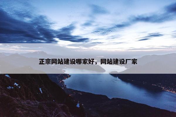 正宗网站建设哪家好，网站建设厂家-第1张图片-冷动云