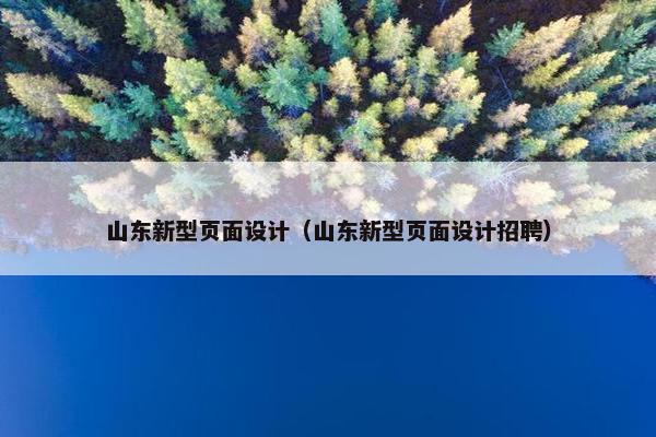 山东新型页面设计（山东新型页面设计招聘）-第1张图片-冷动云